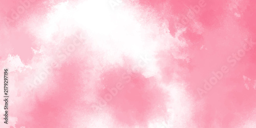 Soft Pink Watercolor Wash with Abstract Cloudy Texture Background.