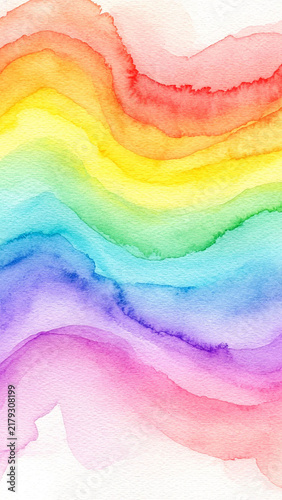 Watercolor abstract rainbow background Decorative wallpaper Colorful pattern