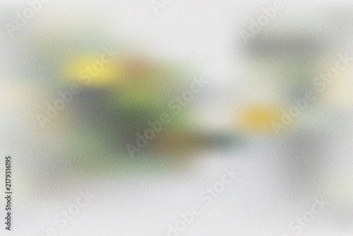 Abstract blurred composition with soft organic shapes in yellow and green tones for modern artistic decorative design concepts