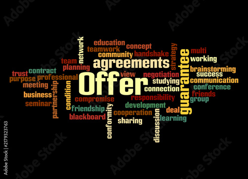 Word Cloud with OFFER concept