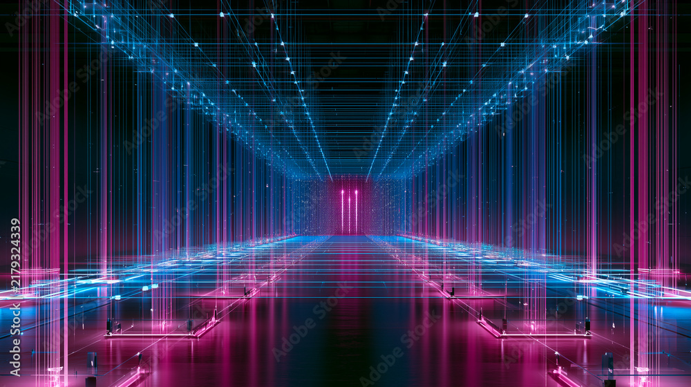 Obraz premium Abstract artificial intelligence and digital data technology concept