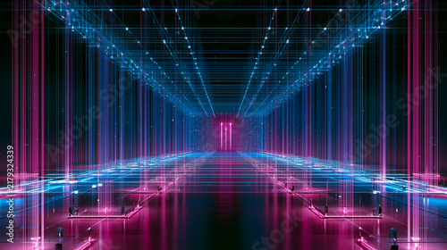 Abstract artificial intelligence and digital data technology concept