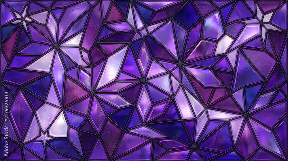 Obraz premium Abstract geometric purple star pattern design