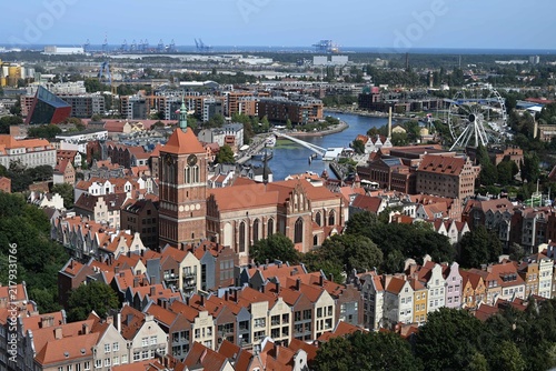 Gdańsk . Beautiful architecture of the main city at summer.. Poland