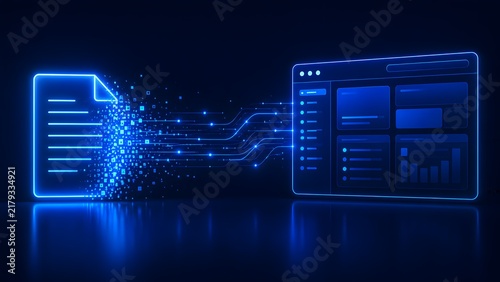 Data Migration And Digital Document Transfer To User Interface Dashboard