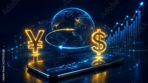 Global Currency Exchange Rate Between Japanese Yen And US Dollar