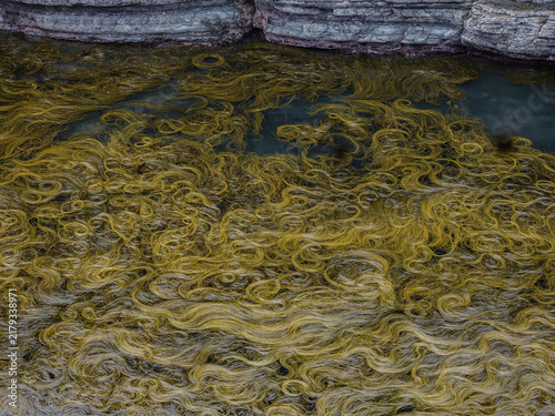 Canvastavla Rugged cliffs frame a tide pool