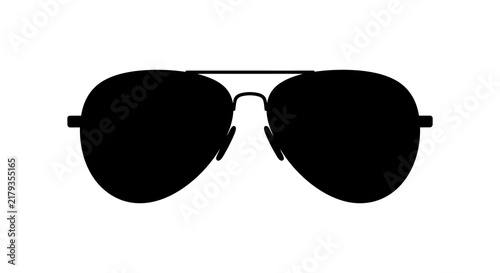Aviator sunglasses silhouette against a white background a classic eyewear design