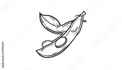 Black and white sketch of running shoe.