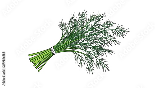 Close up of a green coniferous plant branch.