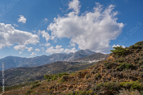 Quadro su tela Mountanous inland landscape of Karpathos Island, Greece