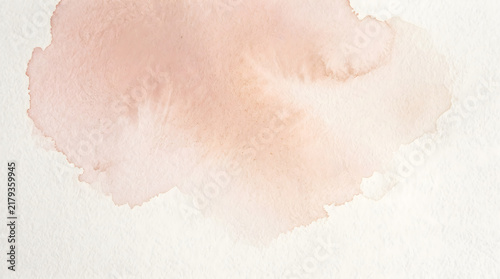 Soft Blush Peach Watercolor Wash Texture on Paper