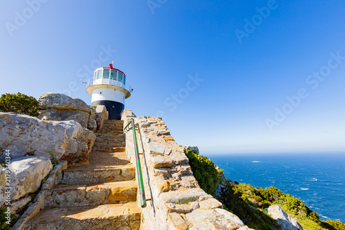 Foto Old decommissioned lighthouse at Cape Point, Cape Town, South Africa
