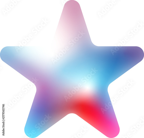 Abstract vibrant star shape mesh gradient
