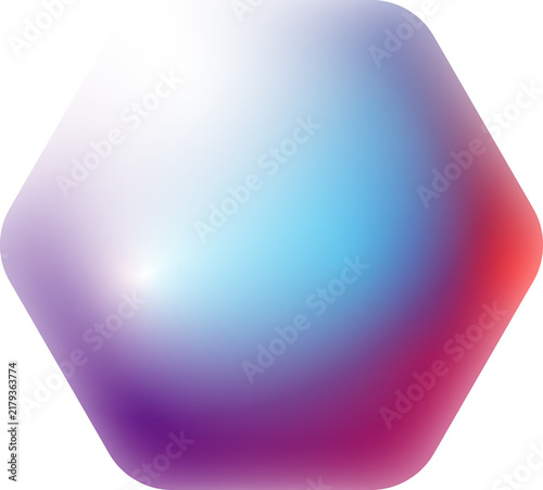 Abstract vibrant hexagon mesh gradient
