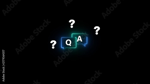 International ask a question day concept, Businessman clicking Q&A or Question and Answer button FAQ( frequency asked questions), question mark, Answer, 4k motion graphic animation.