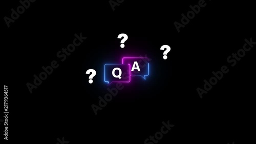 International ask a question day concept, Businessman clicking Q&A or Question and Answer button FAQ( frequency asked questions), question mark, Answer, 4k motion graphic animation.