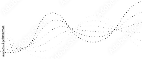 Vector wave dynamic curve dots lines transparent with flowing digital energy waves technology concept modern backdrop background design