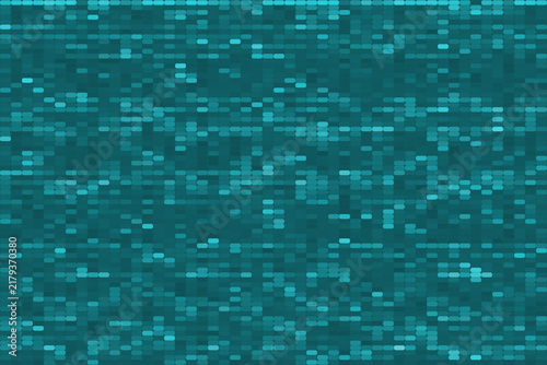 Close-up of pixelated blue and green abstract texture pattern