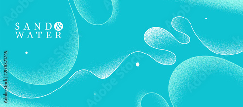 Curvy relaxing lines vector abstract background, creative concept of sea and ocean waves on a shore, calming shapes of waves over the sand wallpaper.
