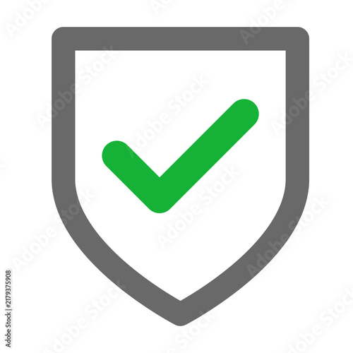 vector check mark icon with shield