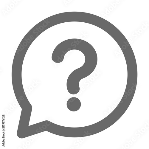 vector question mark icon with speech bubble