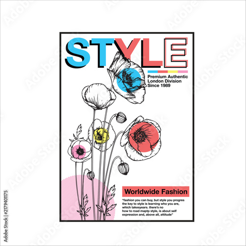 style flower simple vintage fashion