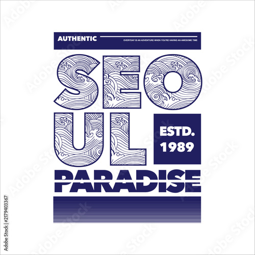 seoul paradise texture vintage tshirt