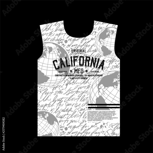 original california pattren tshirt design