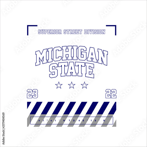 michigan state superior street simple vintage fashion