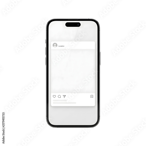 Modern smartphone social media feed interface mockup