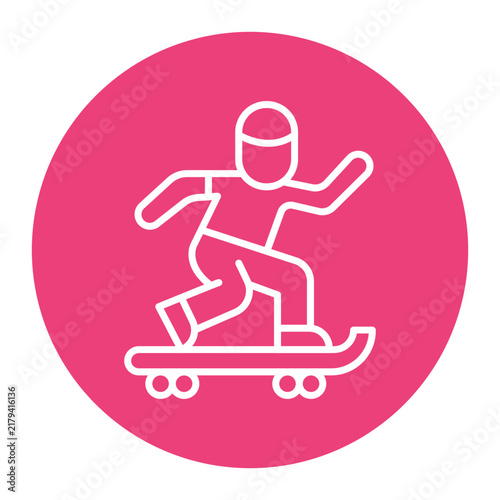 Bild auf Leinwand Skater Icon
