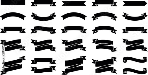 Black vintage style banner collection