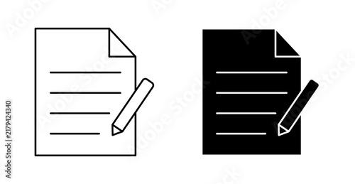 Assignment Icon, Student Coursework and Educational Task Symbol
