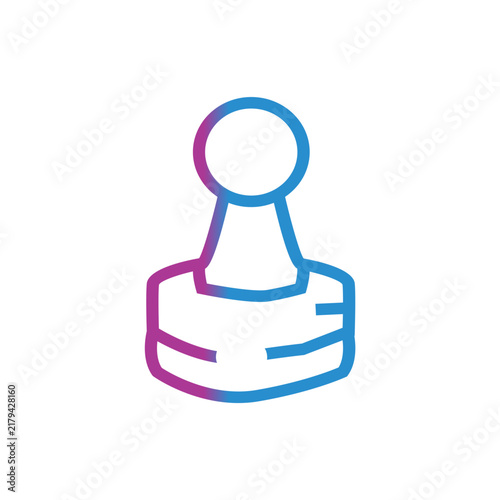 stamp gradient line style icon vector illustration