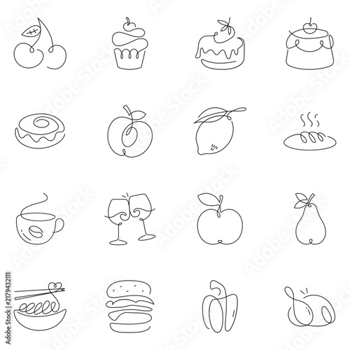 Food & Drink Vector Icon Eps 10 File Set 01