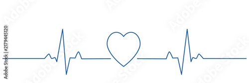 Foto Heartbeat, ecg, pulse diagram line