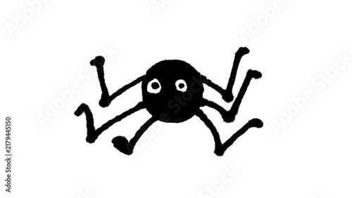 Hand-drawn Doodle Spider Sketch Black and White Line Art Vector Illustration