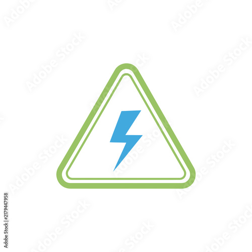 Minimal Geometric Lightning Danger Warning Icon