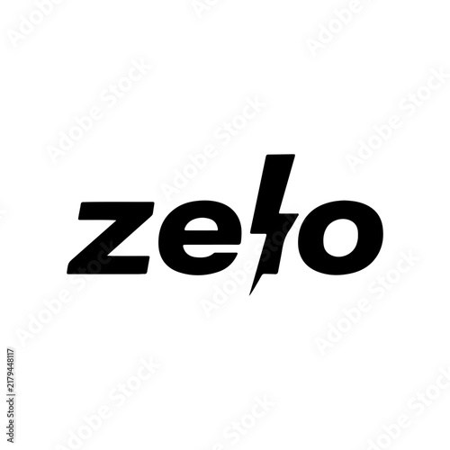 Minimalist typography logo with lightning bolt