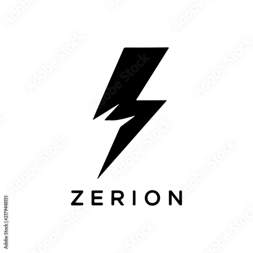 Minimalist Electric Bolt Vector Graphic Logo