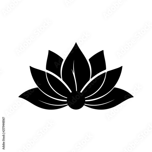 Stylized Lotus Blossom Zen Symbol Design