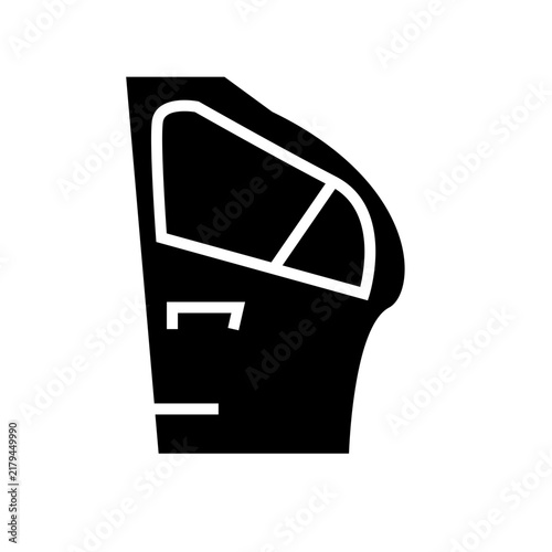 black door car glyph solid style icon vector