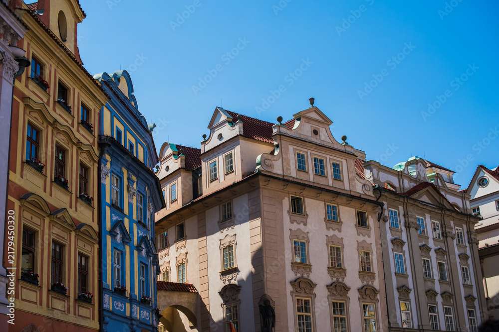 Obraz premium Historic architecture and famous landmarks in central Prague during traveling, Czech Republic 