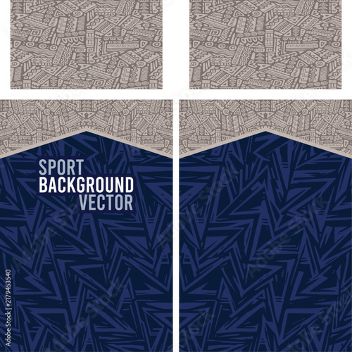 Abstract Sports Jersey Sublimation Design with Geometric Graphic Pattern for Athletic Apparel