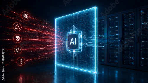 AI cybersecurity shield protects against digital threats