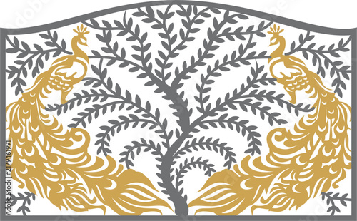 vector illustration of a peacock feather