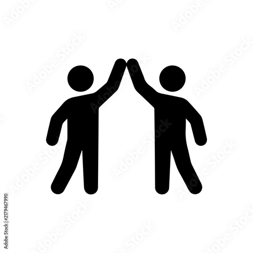 Two People Giving High Five For Cooperation Success And Team Achievement Vector illustration