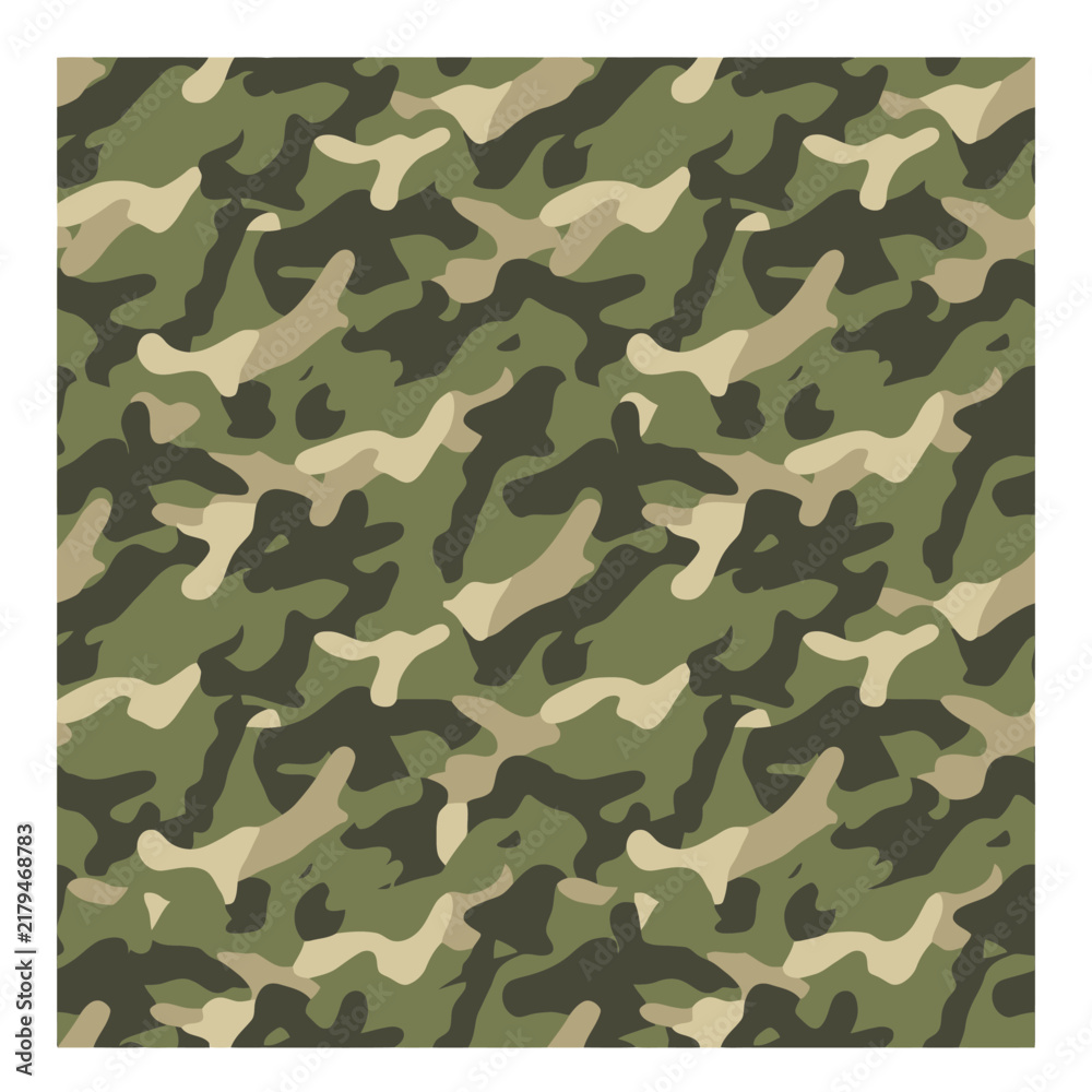Fototapeta premium Military camouflage seamless pattern texture background vector illustration. EPS Editable
