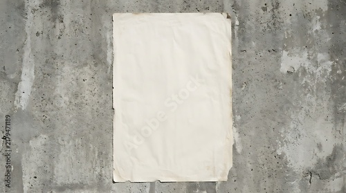 A poster pasted on a gray wall